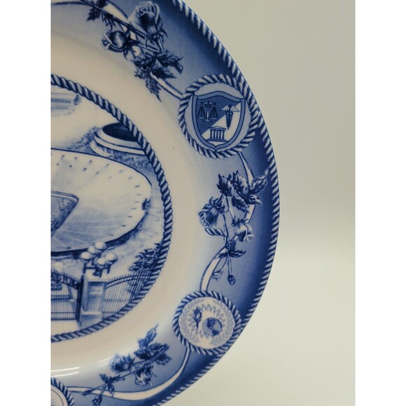 U of Michigan Stadium Collectible Plate Homer Laughlin Football The Big House - Picture 5 of 10